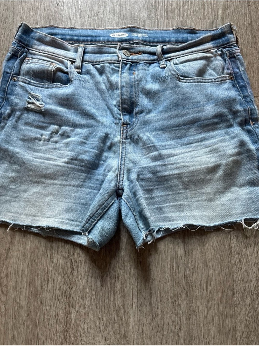 Old Navy Light Blue Distressed Denim Cutoff Shorts